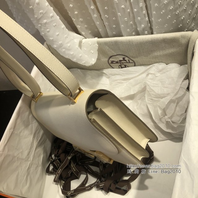 Hermes空姐包 愛馬仕Constance方胖子半手工 Epsom掌紋小牛進口皮 Hermes單肩斜挎包  tdh2104